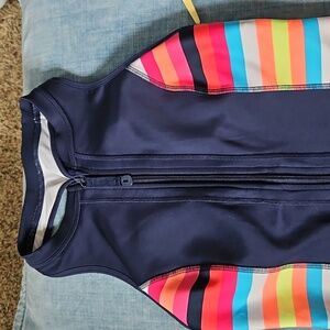 Anne Cole Navy and White Women Swim Tankini Top